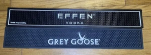 Grey Goose & EFFEN Vodka Rubber Bar Mat Drink Spill Rail 23.5" x 3.5" - Picture 1 of 4