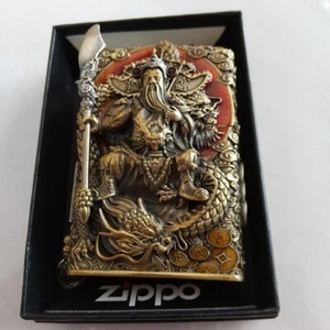 ZIPPO Lighter Guan Yu Warlord Dragon Old Coin Full Metal Limited Edition - Picture 1 of 9