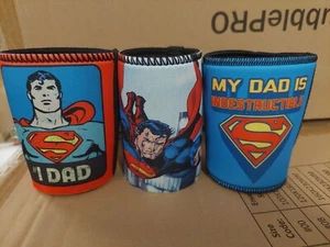 3 Superman Dad Can Cooler Holders - DC Comics - Justice League - Picture 1 of 4