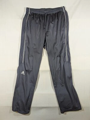 Calça Adidas Masculina XL Track Jogger Climalite Tornozelo Zíper Roupa Ativa Corrida Preta - Imagem 1 de 4