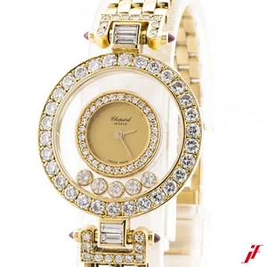 Uhr Chopard Happy Diamonds Ref. 8644 18K Gelbgold Quarzwerk 94 Diamanten 26 mm - Bild 1 von 5
