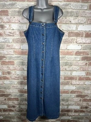 Винтажный Tesco товары размер 12 джинсовой ткани комбинезон платье - Изображение 1 из 4