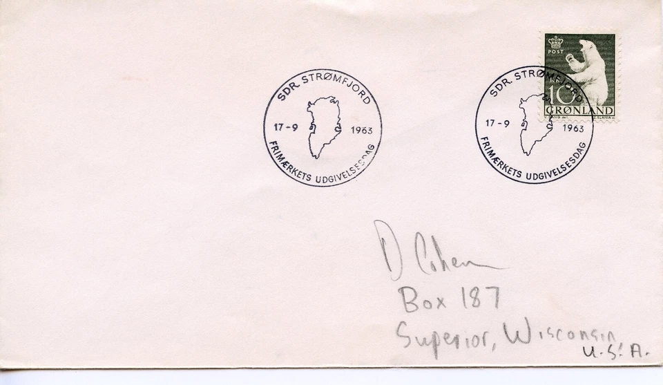 GREENLAND  1963 Polar Bear  FDC1468 - Image 1 of 1