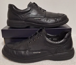 Mephisto Douk Black Full-Grain Leather Comfort Shoes Made in Portugal Men's 12 G - Foto 1 di 9