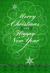 Merry Christmas Happy New Year Joy Season Greeting Cards - Image Arts - Set of 6 - Picture 1 of 3