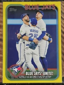 BLUE JAYS UNITE 2024 Topps Series 1 #167 Yellow Border - Picture 1 of 2