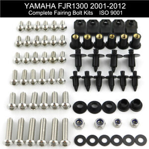 Fit For 2001-2012 Yamaha FJR1300 Motorcycle Fairing Bolt Kit Stainless Screws