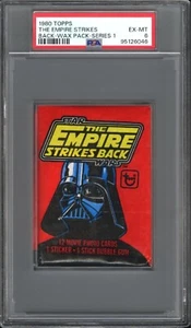 PSA 6 1980 Topps Star Wars Empire Strikes Back 1st Series Wax Pack - Picture 1 of 2