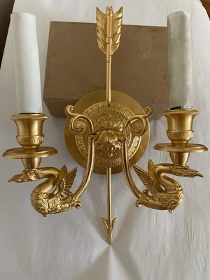 Sherle Wagner Swan Sconce Light  - Image 1 of 4