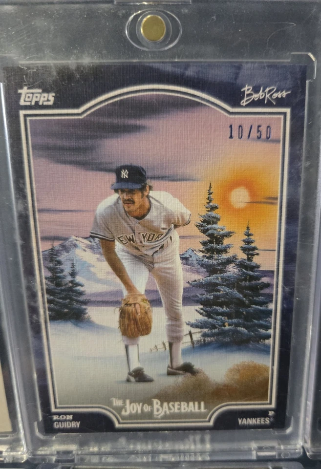 Ron Guidry 2025 Topps Bob Ross Alegría del Béisbol Azul Prusia/50 Yankees Foto 1 de 1