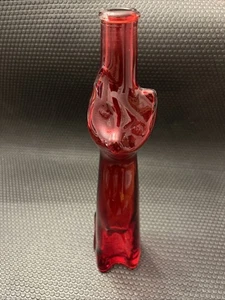 Vaso bottiglia gatto Reisling rosso vuoto da collezione alto 13” Mosel-Saar Ruwer - Foto 1 di 4