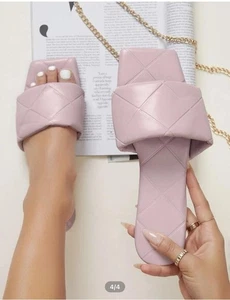 Sandali piatti nuovi per estate colore rosa casual numero 8 chanclas - Foto 1 di 3