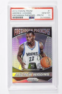 2014 Panini Prizm Freshman Phenoms Silver Prizm Andrew Wiggins PSA 10 Gem Mint - Picture 1 of 2