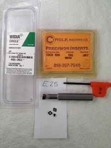 10 NEW CIRCLE CDCD 505 CARBIDE INSERTS W/ WIDIA BORE BAR CSBI250375755R -e25- - Picture 1 of 8