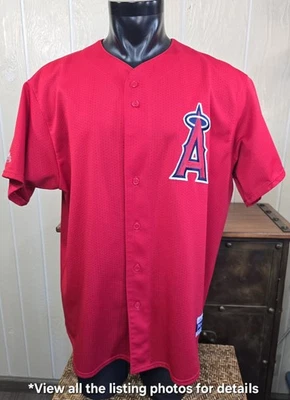 Anaheim Angels Vintage Majestic Mesh Adult Jersey USA Red Size XXL - Image 1 of 4