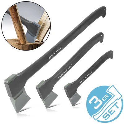 STAHLWERK Axt 3er Set Beil Spaltaxt Spaltbeil Universalaxt Fiberglasbeil - Bild 1 von 4