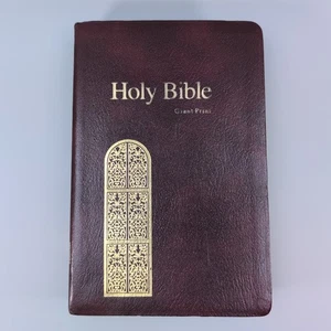Holy Bible KJV Giant Print Words of Christ in Red 1976 Nelson 883CBG Burgundy - Imagen 1 de 14