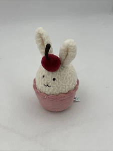 JellyCat Rentner zierliches Dessert Hase Cupcake authentisches Geschenk Geburtstag Weihnachten  - Bild 1 von 5