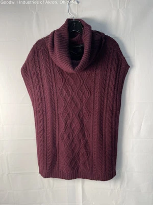 Nuevo con etiquetas Chaleco Suéter Ralph Lauren Granate Para Mujer Cuello Capucha, Talla M Foto 1 de 3