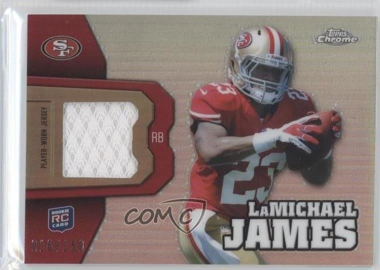 2012 Topps Chrome Rookie Relics Refractor /150 LaMichael James #RR11 RC - Image 1 of 2