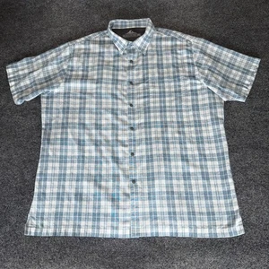 Camisa Croft & Barrow Para Hombre XXL Azul A Cuadros Secado Rápido Manga Corta Abotonada - Imagen 1 de 8