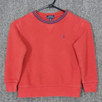 Polo Ralph Lauren Sudadera Jóvenes Niños 5 Rojo Preppy Logo Niños Cuello Redondo Pullover Foto 1 de 4