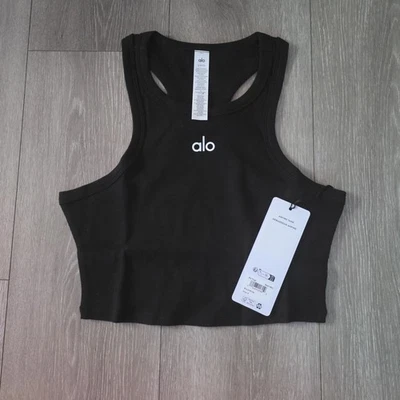 Camiseta sin mangas Alo Yoga Aspire talla S negra/blanca  Foto 1 de 4