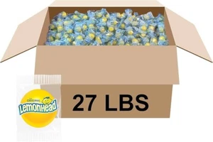 Original Lemonhead 27lbs Case by Ferrara Candy- Factory Sealed- Fresh Bulk Candy - Picture 1 of 3