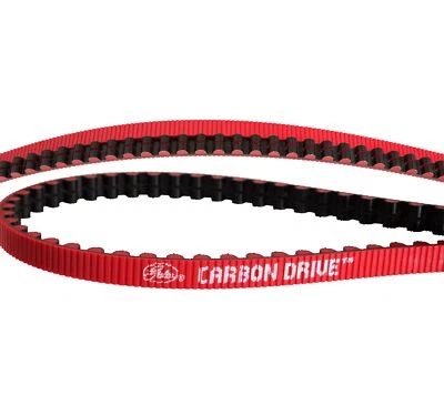 Gates Carbon Drive CDX Belt 122 Tooth | 11M-122T-12CT | 1342mm Pitch 11 Red - Image 1 of 2