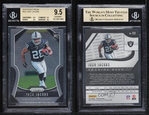 2019 Panini Prizm Rookies Josh Jacobs #323 BGS 9.5 GEM MINT Rookie RC