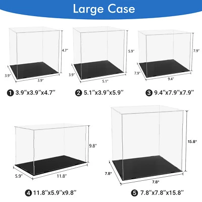 Clear Acrylic Display Case Collectibles Box Dustproof Diecast Action Figures US