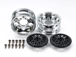 Tamiya 54794 Two-Piece Mesh Wheels (2 Pcs, Black) (TT01/TT02/TA02/TA03/TL01) NIP - Picture 1 of 3