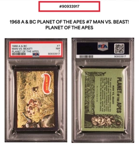 Planet of the Apes © A&BC 1968 MAN VS. BEAST! #7 NEAR MINT 7 - Vintage garno PSA - Picture 1 of 6