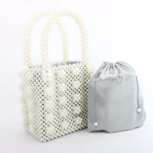 Perlentasche Damen Taschen & Handtaschen Perlen Beutel Abendtasche Cutches Hochzeit Geldbörse - Bild 1 von 17