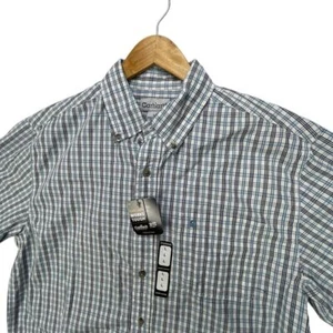 Carhartt Short Sleeve Button Up Shirt Mens Large S206 SKB Sky Blue White NWT - Picture 1 of 11
