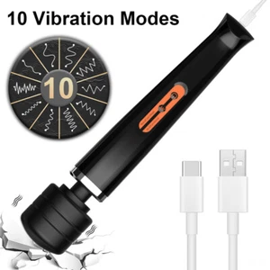 Masajeador de mano varita vibratoria 20 velocidades mágico motor de terapia de cuerpo completo - Imagen 1 de 26