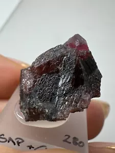 RUBIN mit Granat Stufe (9.4gr) Ruby with Garnet Crystal Winza, Tanzania - Picture 1 of 8