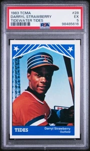 1983 Darryl Strawberry TCMA PSA 5 Excellent Tidewater Tides Rookie #28 - Picture 1 of 2