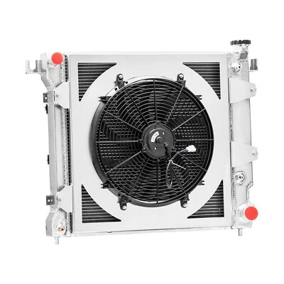 4-Row Radiator+Shroud Fan Relay Fit 1997-2000 99 Dodge Dakota Durango 5.9L V8 AT Foto 1 de 4