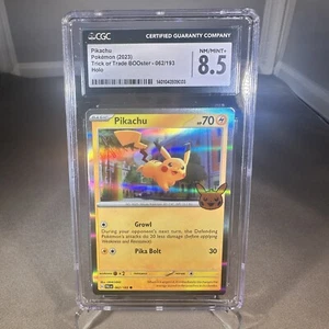 2023 Pokemon Trick or Trade Pikachu 62/193 Halloween Stamp Holo CGC 8.5 Graded - Picture 1 of 2