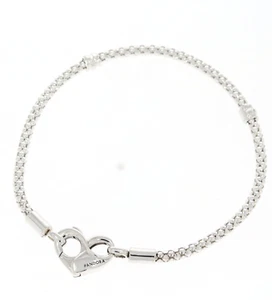 Original Pandora Moments Armband mit Nietenkette Herzverschluss 592453C00 - Bild 1 von 2