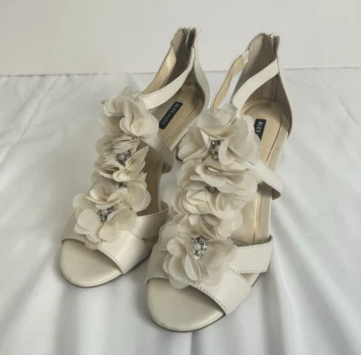 Alex Marie Women's Size 7 M Ivory Dress Sandal Wedding Bride Champagne - Image 1 of 4