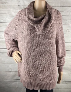 Free People Pullover XS Mauve Himbeere lila übergroß gemütlich gestrickter Halsausschnitt - Bild 1 von 12