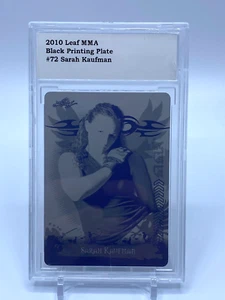 Leaf MMA 2010 Sarah Kaufman placa de impresión campeonato coleccionable 1/1 raro UFC - Imagen 1 de 3