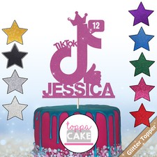 TikTok cake topper STICK DECORAZIONE amante della Musica Dance Dance Party Decorazione