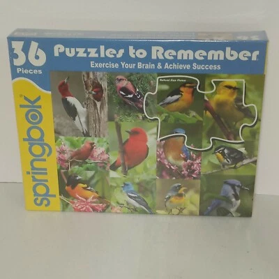 Springbok 36pc Jumbo изделие «Птицы» пазл 18 x 23,5» для пожилых людей новый США - Изображение 1 из 3