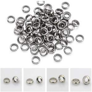 100 Stck. Ring Edelstahl Perle Zwischenring passt Europäischer Charm Armbandherstellung - Bild 1 von 10