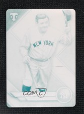 2017 Topps Triple Threads Printing Plate Cyan 1/1 Babe Ruth #67 HOF 13iq