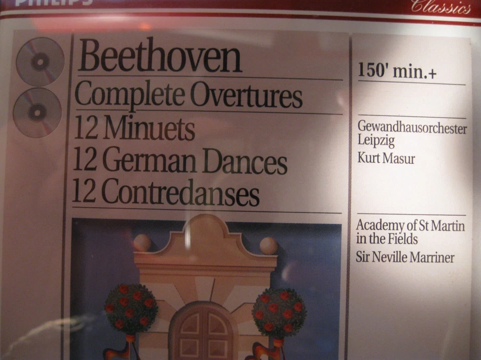 Бетховен CD полный увертюры, 12 менуэтов, 12 немецких танцев, 12 контреданов - Изображение 1 из 1