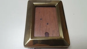 GOLD COLOR  FRAME PLASTIC WITH GOLD FACE DESK TOP FITS A 2 x 3 INCHES PICTURE - Picture 1 of 2